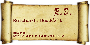 Reichardt Deodát névjegykártya